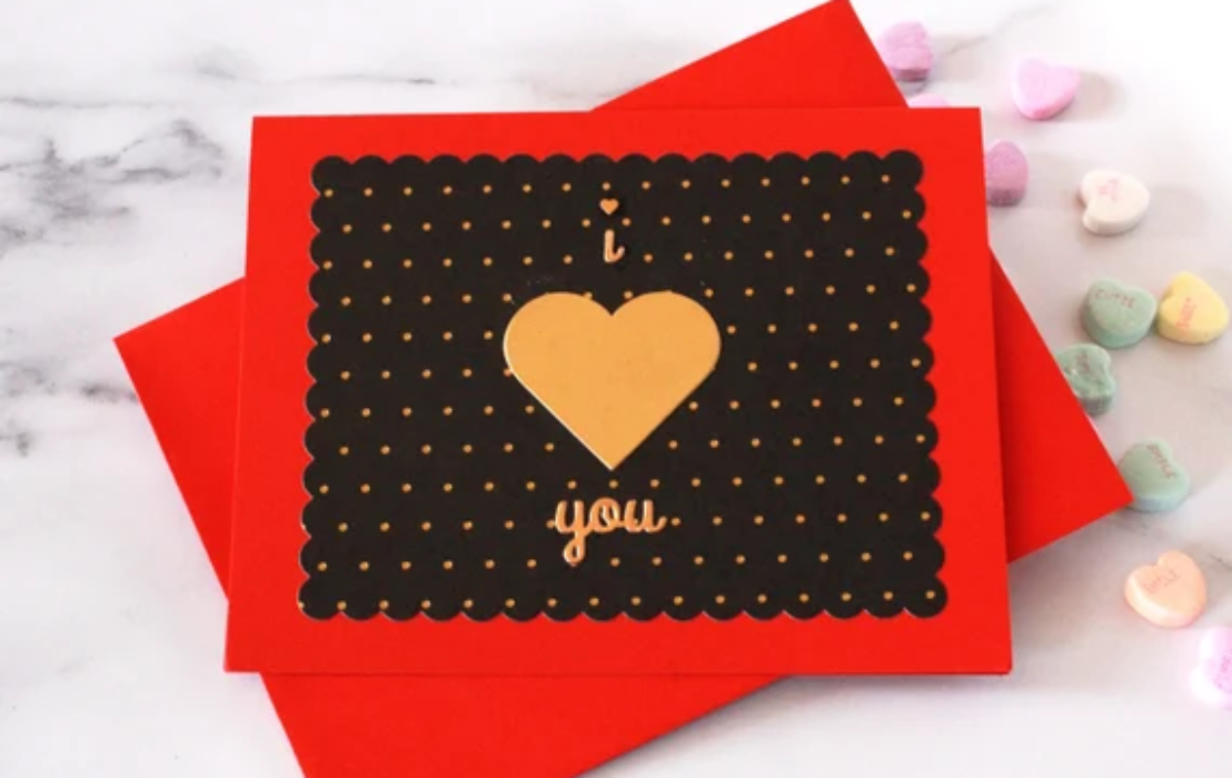 Sparkling Valentine's Day Cards with Glitter and Gold