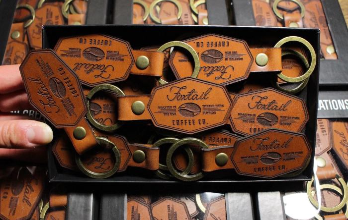 Personalized Leather Keychain Of Mens Gifts Under $50