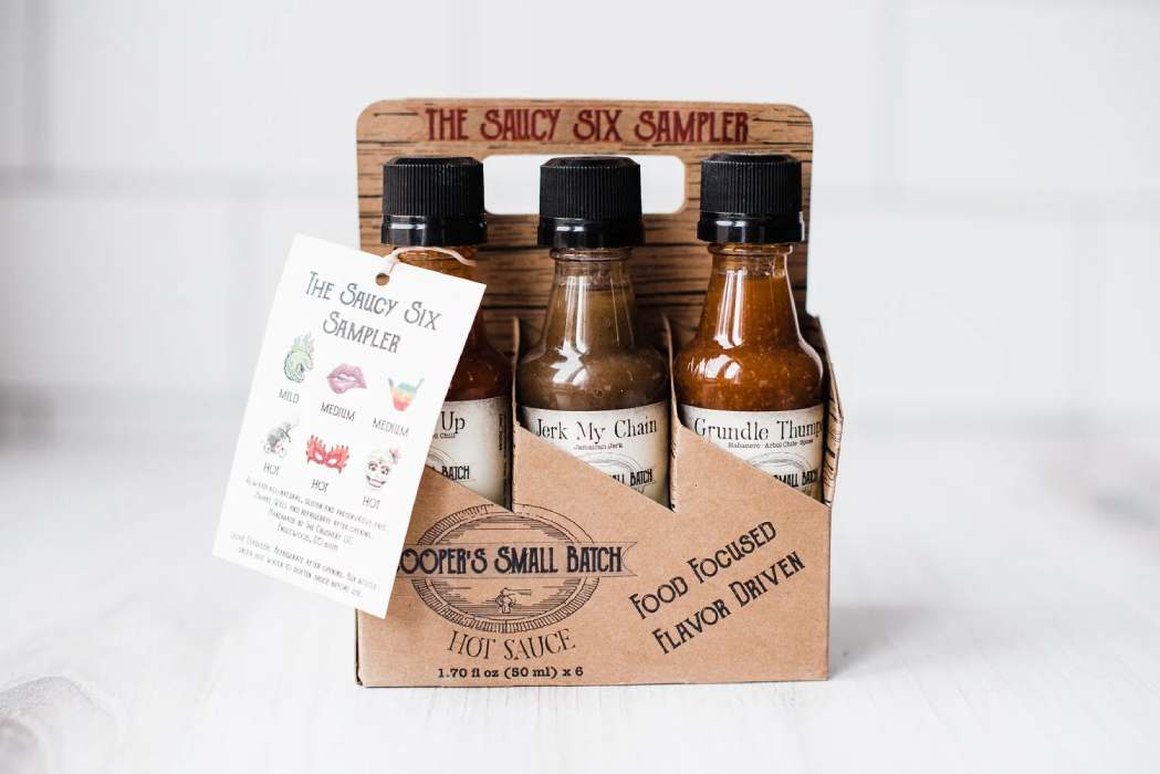 Artisanal Hot Sauce Sampler to Give Male Friends as Under $5 Gifts