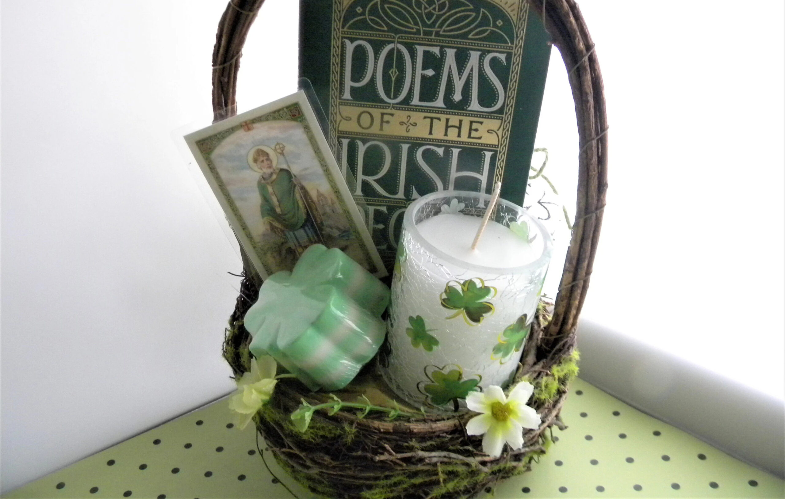 Green Soap and Candles St. Patrick's Day Basket