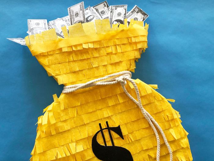 "Dollar Drop" Pinata Surprise Of Money Gift Idea