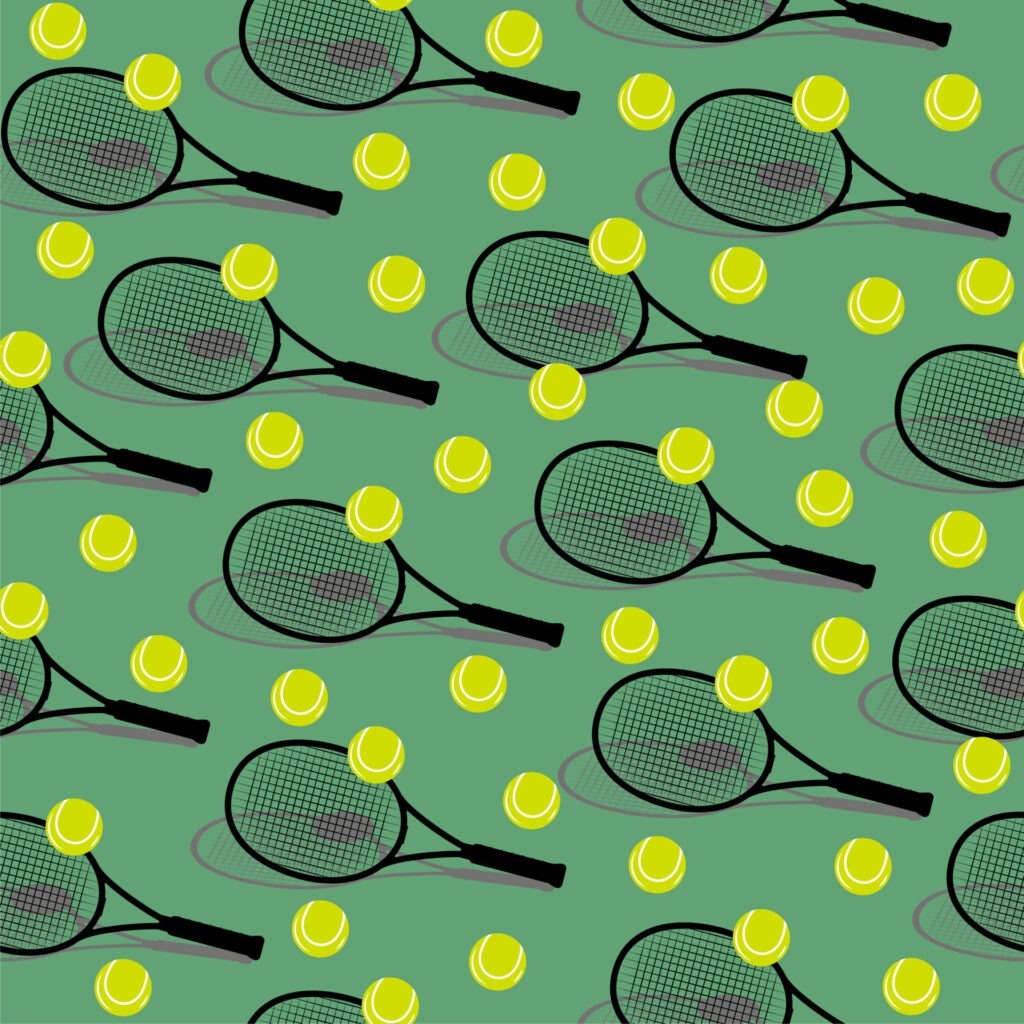 Tennis Court Pattern Wrapping Paper Of Presents For Tennis Lovers