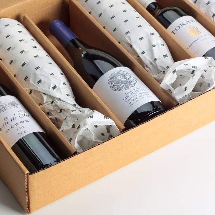 Creative Idea Wrapping Wine Bottle Gift Using Box