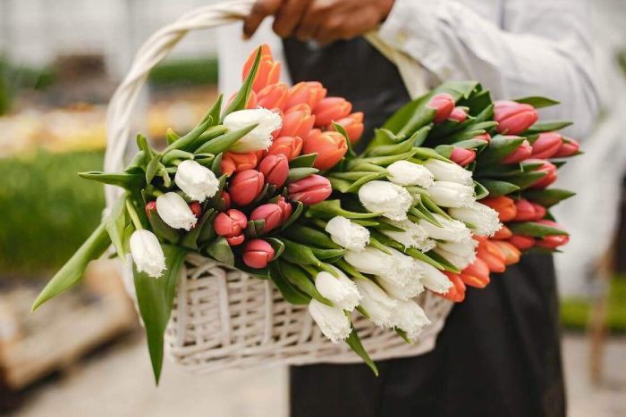 A Bouquet Of Her Favorite Flowers For Mothers Day Present Set