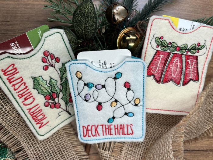 Embroidered Gift Card Sleeve Of Gift Card Wrapping Ideas