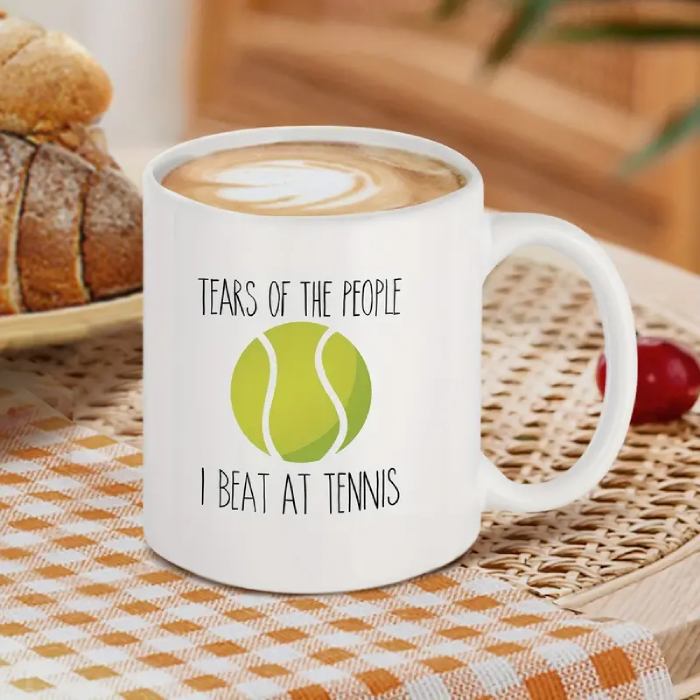 Humorous Tennis-Themed Coffee Mug Of Gifts For Tennis Lovers