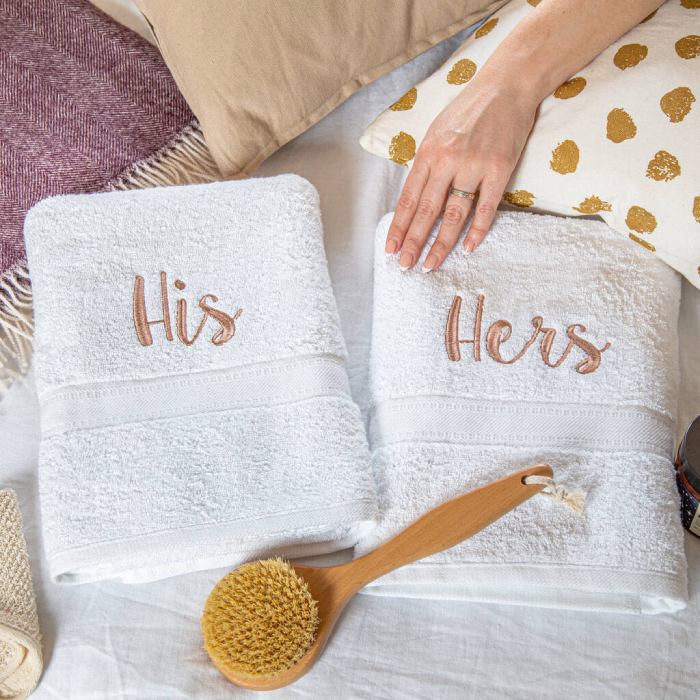 His And Hers Matching Towels nice wedding gifts