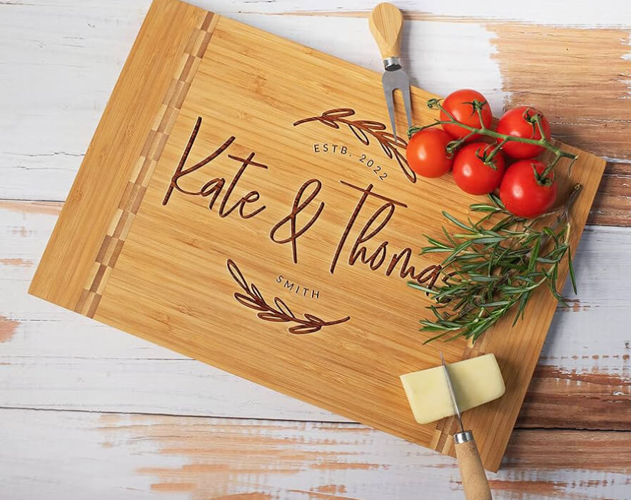 Personalized Cutting Board for 2nd Wedding Gifts