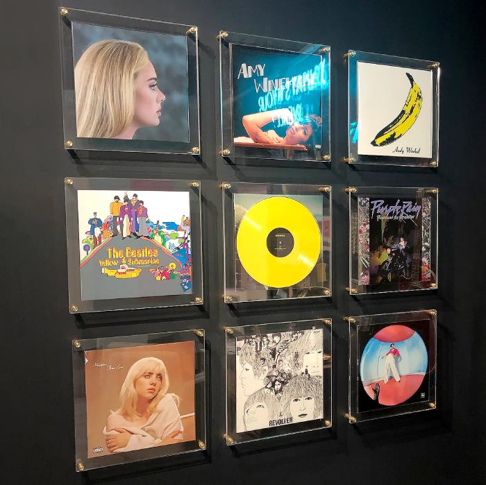 Vinyl Record Frame Display Set For Present For The Vinyl Lover