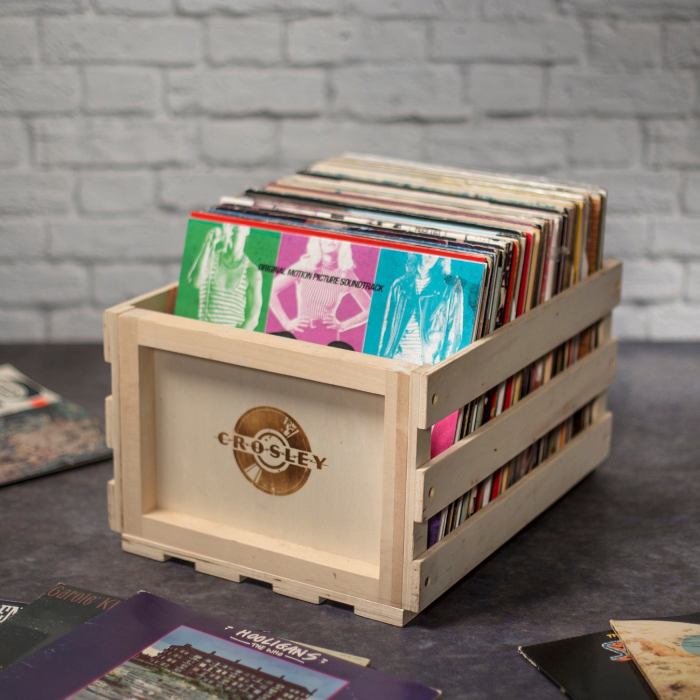 Vinyl Record Storage Crate presents for record lovers