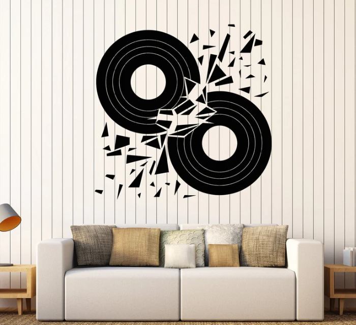 Vinyl Record Wall Art Decals For Vinyl Lover Gift