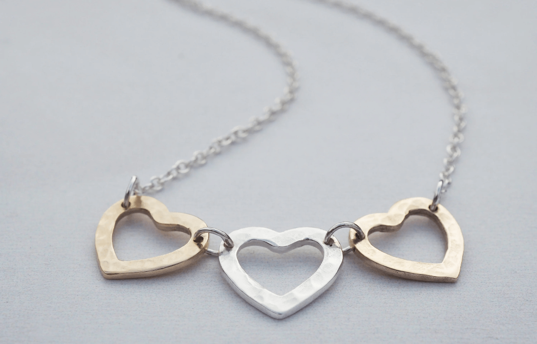 Heart Necklace Gift for Three Month Anniversary for Girlfriend