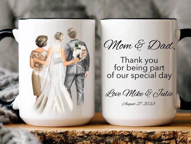 Personalized Coffee Mugs for Wedding Guest Return Gift