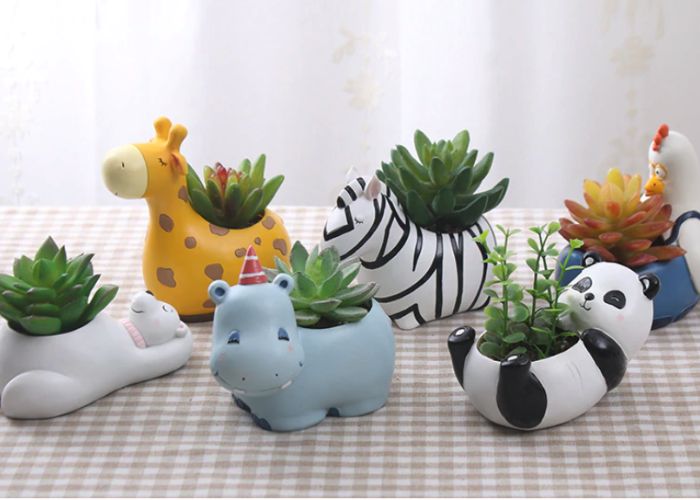 Animal-Shaped Planters As Mother's Day Gift Ideas For Employees