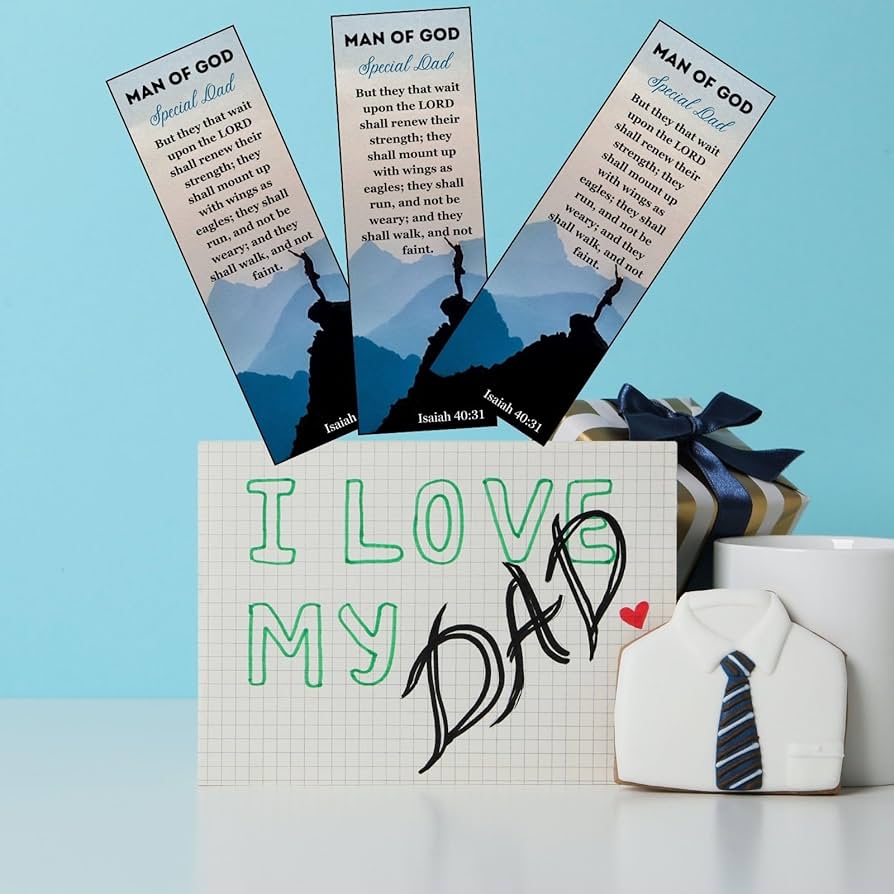 100 Bulk Count Man of God Special Dad Bookmarks - Religious Gifts For Father's Day