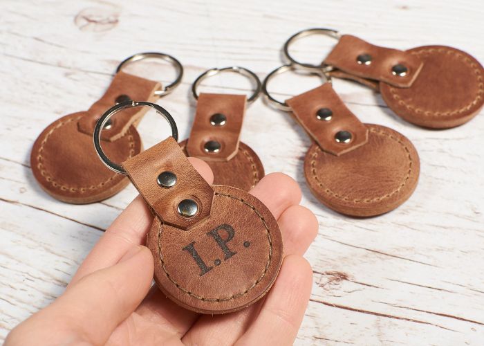 Handcrafted Leather Keychain As Father's Day Religious Gifts