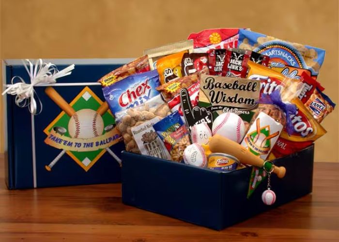 Personalized Baseball Gift Basket As Father's Day Gifts For Uncles