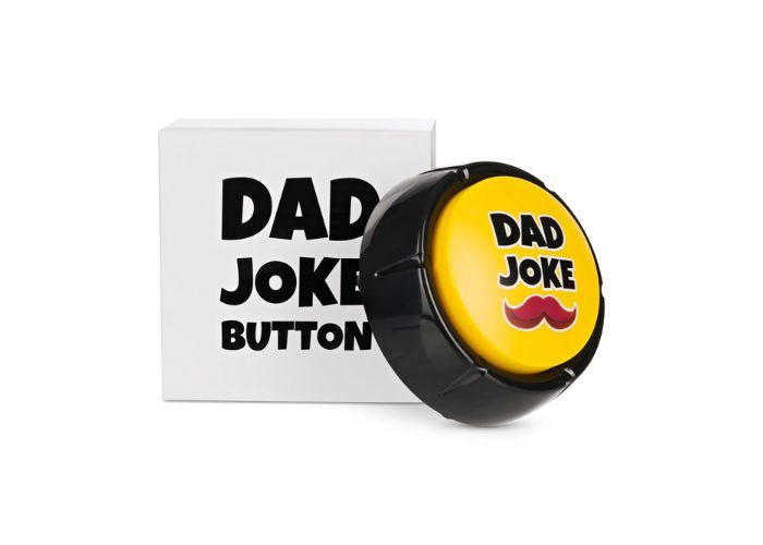 "Emergency Dad Jokes" Button As Gift For Bonus Dad On Father's Day