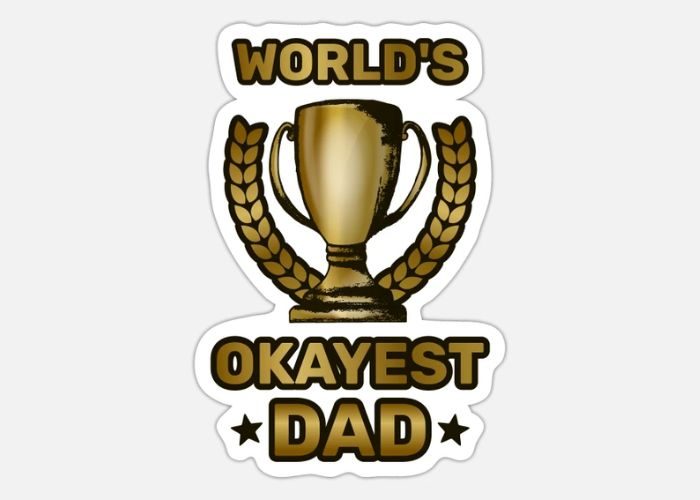 "World's Okayest Dad" Trophy Father's Day Gift For Bonus Dad