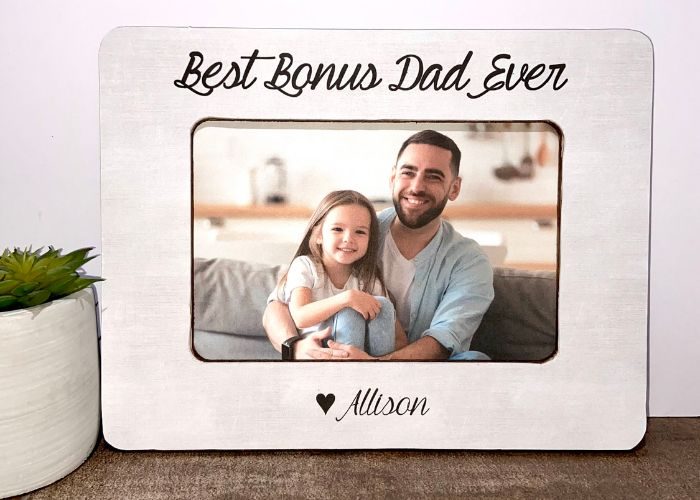 Personalized Photo Frame As Father's Day Gift For Bonus Dad