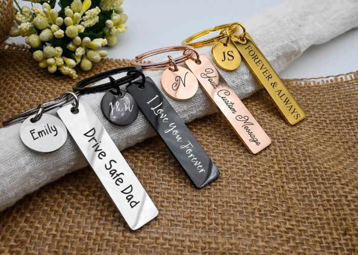 Engraved Keychain As Gift For Bonus Dad On Father's Day