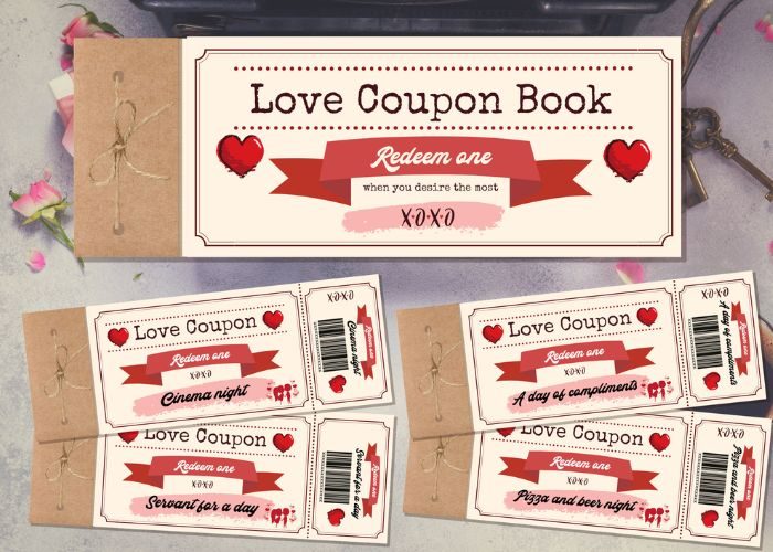 Handmade Coupon Book As Small Gifts For Boyfriend