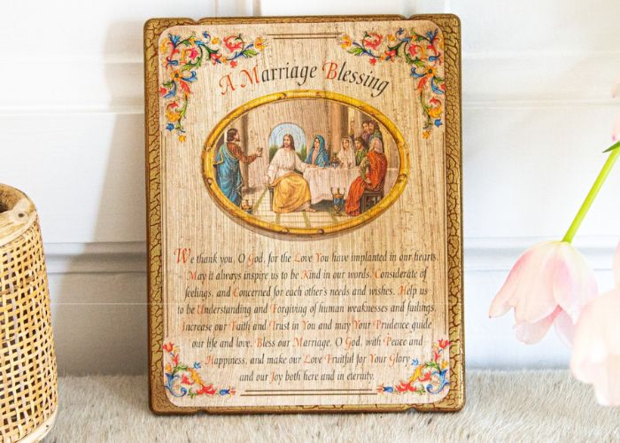 Marriage Blessing Plaque As Personalized Christian Wedding Gifts