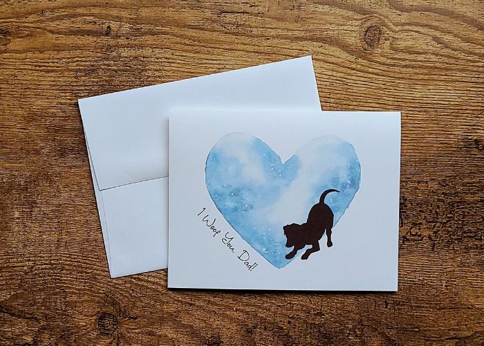 "Woof You, Dad" Card As Dog Dad Cards For Fathers Day