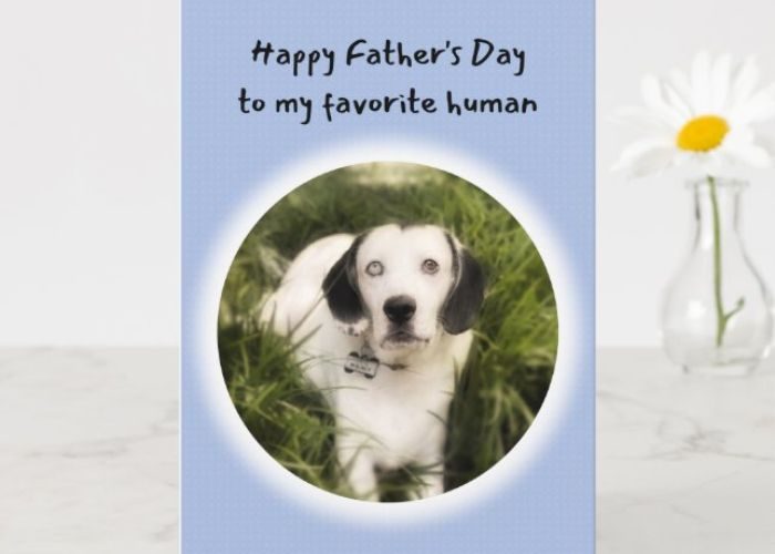 "You're My Favorite Human" Card As Dog Fathers Day Card