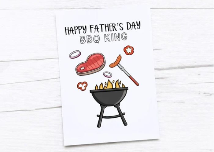 Future Dad: BBQ Master in Training Card As Happy Fathers Day To Be Card