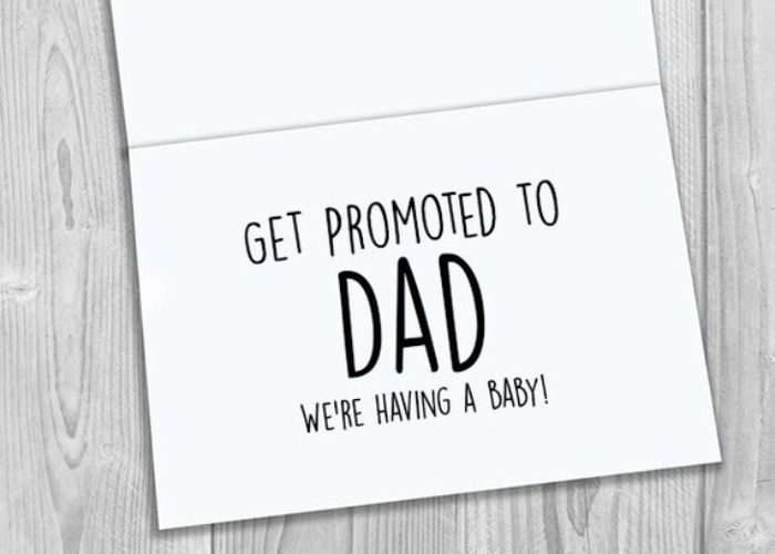 "Promoted to Dad" Card As Dad To Be Fathers Day Card