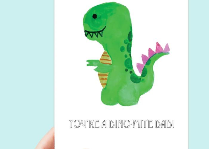 "Dino-mite Dad" Card As Dad To Be Father's Day Card