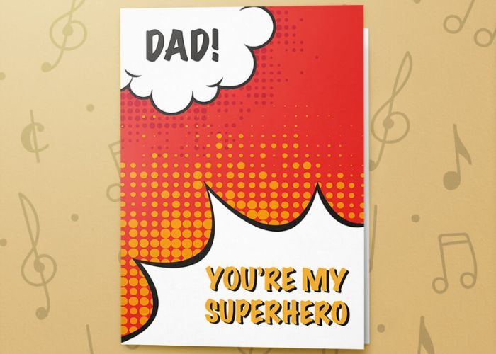 "You're My Superhero" Card As Cards For Husband On Fathers Day