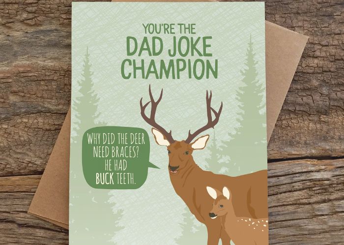 "You're the Dad Joke" Card As Funny Father's Day Cards From Wife