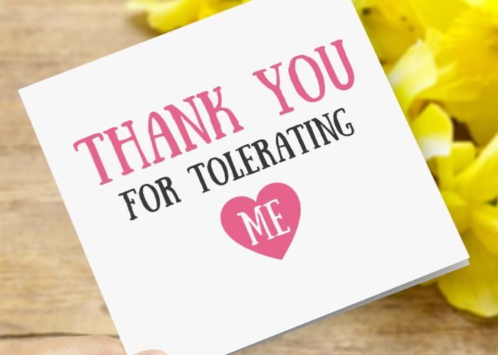 "Thanks for Tolerating" Card As Fathers Day Card For Husband