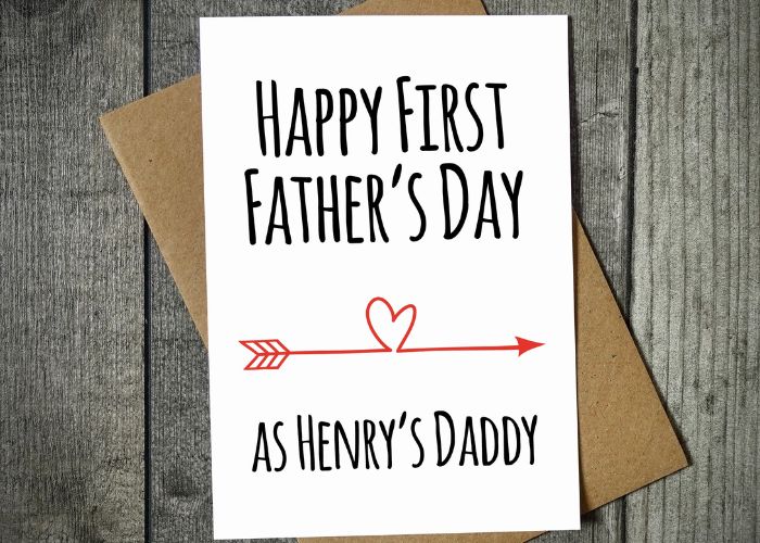 "Happy First Father's Day" Card As First Husband Fathers Day Card