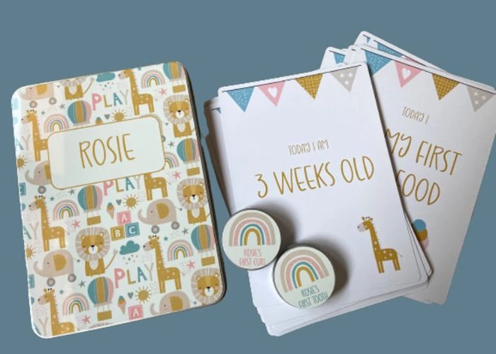 Customized Baby Milestone Cards As Unique First Father's Day Gifts