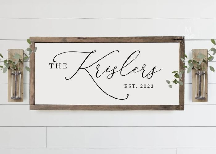 Customized Family Title Sign As Father's Day Gift Ideas For Son In Law