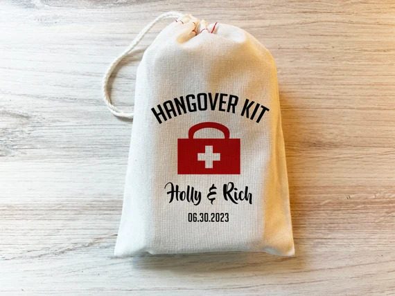 DIY Hangover Kit - Creative Gift Bags For Hotel Guests At Wedding