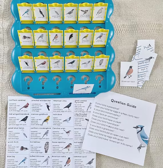 Guess Who Bird Insert Cards - Funny Birthday Gifts For Bird Lovers