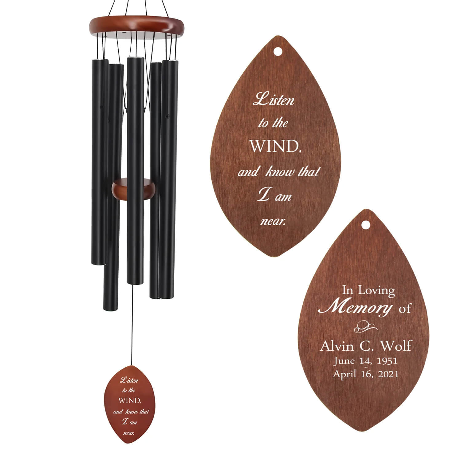 Personalized Memorial Wind Chime - Personalized Memory Gifts For Loss Of Daughter