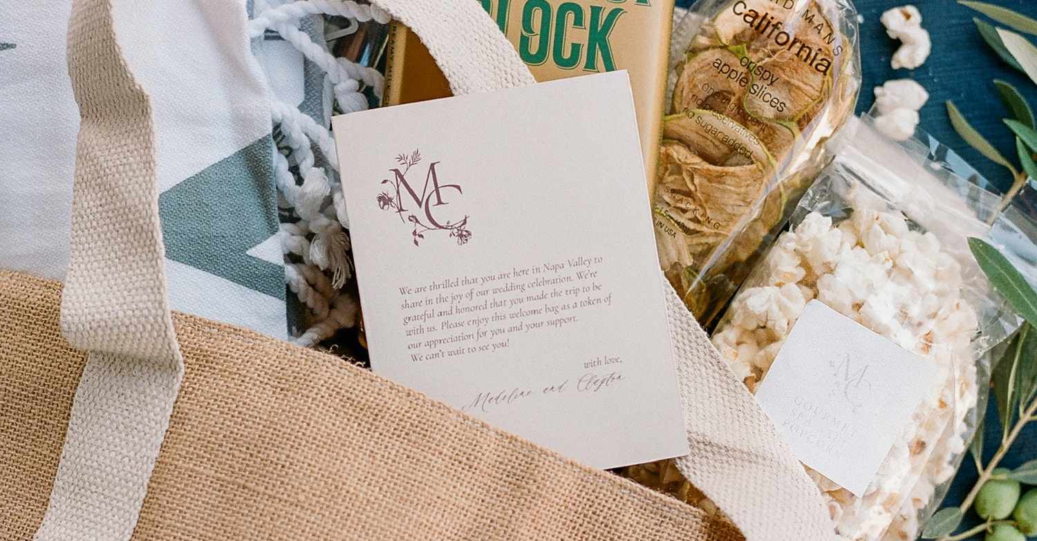 Personalized Welcome Note - Personalized Gift Bags For Wedding Hotel Guests