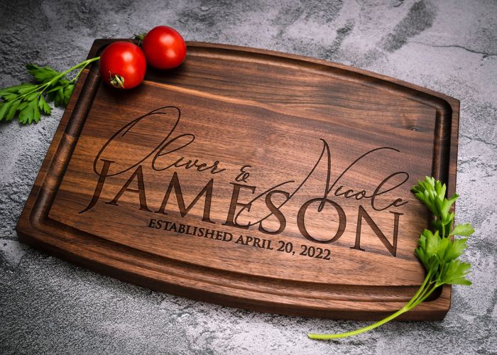 Personalized Cutting Board As Gifts For Colleagues Marriage